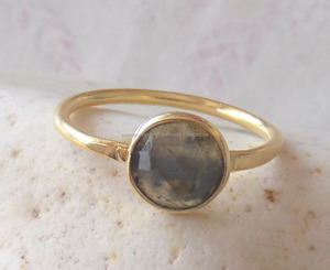 Labradorite ชุบทองปรับแหวนพลอยแหวน24พันชุบทอง (ตามความต้องการของลูกค้า) แฟชั่นทั้งหมด20ชิ้น