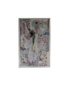 Tapisserie Suzani blanche en patchwork, fabrication indienne, nouvelle collection 2016 - Product Image 1