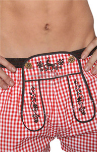 ชุดชั้นในผ้าฝ้ายลายตารางสีชมพูแบบบาวาเรียนสำหรับผู้ชาย (ชุดงานเทศกาลอ็อกโทเบอร์เฟสต์) - Product Image 3