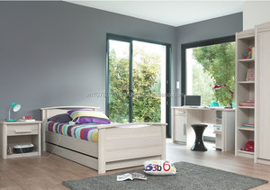 Juego de dormitorio de paquete plano de alta calidad para niños Material de madera de construcción fuerte de fácil montaje para habitación de niños - Product Image 2