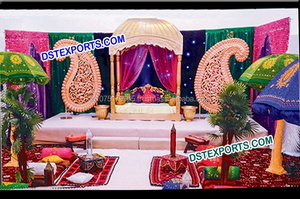 Fibre Designer Pilier Scène de mariage Canapé italien Scène Fibre Paisley Panneau de scène Fabricant et exportateur Fabrication américaine - Product Image 5