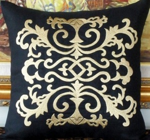 Baroque Design Embroidered <b>Cushion</b> <b>Cover</b> - Product Image 1