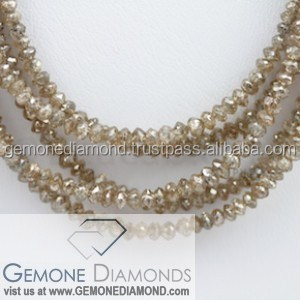 Collier en perles à facettes de diamants, offre spéciale, perles brunes et naturelles de qualité, style indien, 100% - Product Image 2