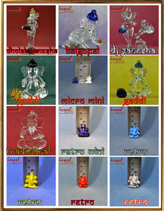 Ganesha en verre cristal fait à la main avec faveur de mariage Pagadi et cadeau spirituel - Product Image 6