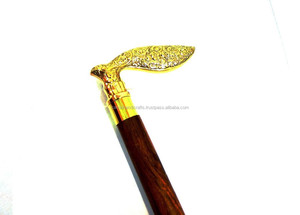 BASTIDOR NÁUTICO DE LATÓN o MADERA-REGALO DE PALO DE MANGO DORADO DE DISEÑADOR - Product Image 4