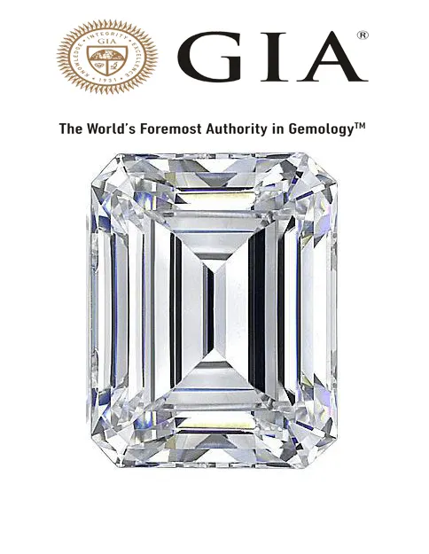 Fonkelende Onbehandelde Gia Certified 1.01Cts Real Natuurlijke Emerald Cut Diamond