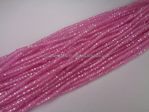 คริสตัลหินสายลูกปัดสำหรับทำเครื่องประดับอัญมณีเหลี่ยมเพชรพลอยเพทายสีชมพูกุหลาบธรรมชาติคุณภาพ - Product Image 5