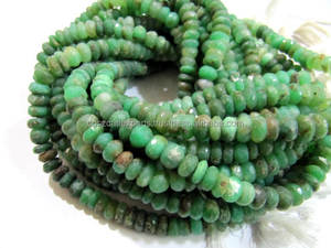 ลูกปัดกลมคริสโซเพรสธรรมชาติลูกปัดแก้วสีเขียวทรงแบนผลิตจากผู้ผลิตชั้นนำ - Product Image 3