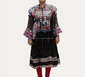 Vintage Gypsy vestido hecho a mano moneda antigua cuentas vestido Afgani - Product Image 1