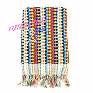 PomPom <b>Large</b> <b>Towel</b>, Pestemal Turkish <b>Towels</b>, Hammam <b>Towel</b> Turkey Wholesale - Beach Blanket&<b>Towel</b> / Black & White - Product Image 5
