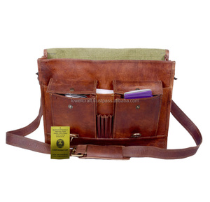 Sac à bandoulière en cuir véritable vintage Lowell Designer Craft pour ordinateur portable, durable, pour les services professionnels et le bureau - Product Image 5