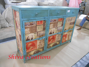 Wholesale Customized Modern Design Solid <b>Wood</b> Bedroom Furniture Vintage Metal Cabinets Printed <b>Canvas</b> for Commercial School Use - Product Image 3