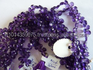 Améthyste Africaine en Forme de Coeur Briolette Brins Naturel en Gros Couleur Gemme Perles en Vrac - Product Image 3