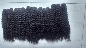 Extensions de trame de cheveux indiens vierges Remy gros et bouclés Produit de cheveux humains de haute qualité - Product Image 4