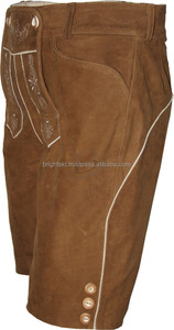 Oktoberfest Bavarian Herren Lederhosen Hombres Auténtico Traje Alemán Camel Color Beerfest Oktoberfest Ropa) Cabra Dulce Cuero - Product Image 3