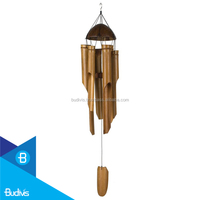 Campanilla de viento de bambú hecha a mano de alta calidad, decoración para el hogar o el jardín asequible bali indonesia