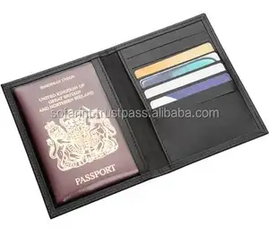 चमड़े पासपोर्ट धारक के साथ बहुउद्देशीय जेब/बटुआ/पर्स