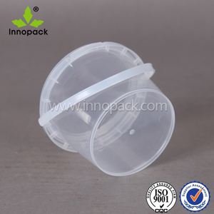 Seau en plastique transparent avec poignée Seau d'une capacité de 1-2 L avec couvercles pour fûts de stockage Seaux et barils - Product Image 4