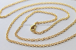 Cadena de Plata de Ley Chapada en Oro con Eslabones Ovalados NanPlanetSilver, Elegantes Accesorios y Componentes para Joyería - Product Image 4