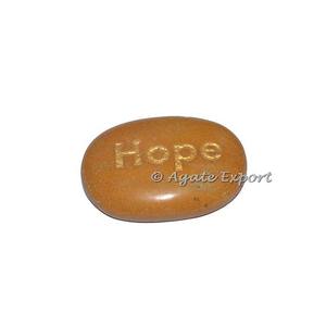 Piedra de cuarzo dorado con palabras grabadas "Hope": piedra grabada de la mejor calidad - Product Image 1