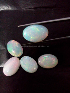 Cabujones ovalados de ópalo Welo etíope, cabujones ovalados naturales de 8x10mm - Product Image 3