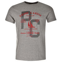 T-shirt tricoté à col rond et manches courtes pour homme, motif rayé, personnalisé, 100 % coton, imprimé sérigraphié, écologique, vente en gros