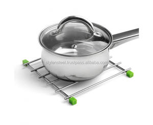 Gripper Pad Hot Pots Casseroles Hot Trivet Pot Stand En Acier Inoxydable Résistant À La Chaleur Dessous De Plat Tapis Pot Coaster Comptoir Cuillère Titulaire - Product Image 3