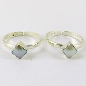 Lovely Sea Shell 925 Sterling <b>Silver</b> Indian <b>Toe</b> <b>Rings</b> Stone <b>Silver</b> Jewelry, Unique <b>Silver</b> Jewelry - Product Image 2