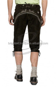 หนังกลับสำหรับผู้หญิงทุกเพศ,หนังแท้ลายนูนปรับแต่ง OEM จากบาวาเรียเดอร์โฮเซนสั้น Trachten Oktoberfest Loden - Product Image 2