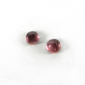 Gema de cuarzo Natural de turmalina rosa, cabujones redondos de 4mm, Gema suelta - Product Image 2