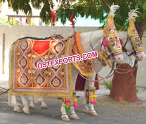 Costume de cheval Ghori pour mariage, style moderne, en velours, taille personnalisable, durable, décoration de mariage indien Barrat - Product Image 4