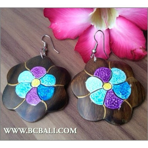 Boucles d'oreilles ethniques en bois bio faites à la main - Bijoux cadeau pour femme - Product Image 5
