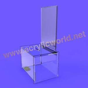 Plastic Ballot Box <b>acrylic</b> charity box/donation box - Product Image 3