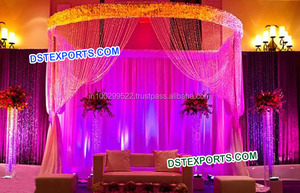 ชุด Mandap คริสตัลไฟเบอร์สำหรับงานแต่งงาน,ใหม่ล่าสุดชุด Mandap ไฟตัดเพชรเสาคริสตัล - Product Image 5