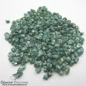 价格便宜100% 天然绿色蓝色粗金刚石珠从印度天然未切割金刚石珠