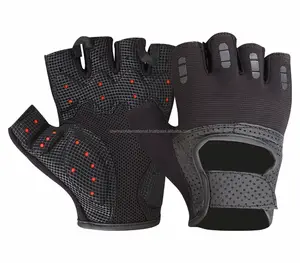 Shemax 2023, superventas, de alta calidad, guantes de cuero acolchados de gel con agarre personalizado para gimnasio, entrenamiento, fitness, deportes, ciclismo, bicicleta