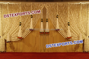 Boda plata bordado de fondo de la boda de plata lentejuelas arco de boda templo telón de fondo de estilo - Product Image 6