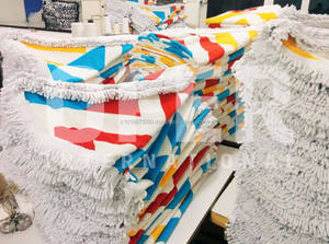 Iluzyon-ผ้าขนหนูชายหาดทรงกลมพร้อมพู่ผลิตในประเทศตุรกีโดยตรงจากผู้ผลิตผ้าทอและพิมพ์ลาย - Product Image 2