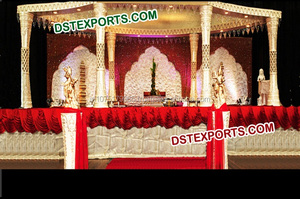 Mandap de Boda Tallado e Iluminado, Nuevo Diseño, Juego de Mandap de Fibra de Vidrio, Desmontable, Tamaño Personalizado, Mejor Precio al por Mayor, Mandap de Boda Nueva York - Product Image 4