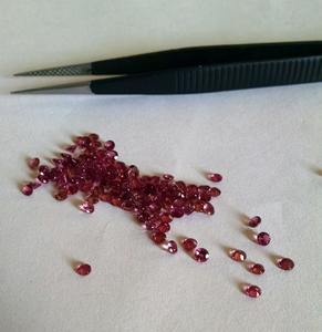 Turmalina Rosa Natural de calidad fina, 2mm, corte brillante, piedras minerales facetadas en forma ovalada, fabricación de joyas, collares, Color peridoto - Product Image 1