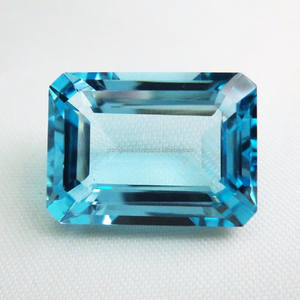Topaze Bleu Ciel Naturel Pierre Précieuse de Haute Qualité en Vrac Pierres Précieuses Coupe à Facettes Rectangulaire Forme Ovale DIY Fabrication de Bijoux Pierres Précieuses - Product Image 2