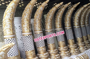 เสาทางเดินสำหรับตกแต่งงานแต่งงาน,เสาทางเดินในงานแต่งงานลายลูกน้ำเสาทางเดินสไตล์ที่แตกต่างกัน - Product Image 4