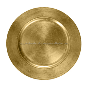 Assiette décorative pour mariage, bol à fruits en métal, pour hôtels et restaurants, assiette de présentation artisanale, assiette de présentation en or - Product Image 1