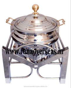 Stainless Steel Round Chafers and <b>Buffet</b> Warmer Set Wholesale Serving Dish With Stand for Catering Hotel - Product Image 4