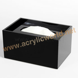 Caja de pañuelos moderna de acrílico transparente para baño, caja dispensadora de pañuelos faciales, servilletero decorativo, caja de pañuelos/servilletero - Product Image 3