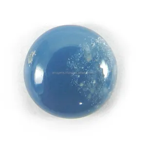 Özel mavi Opal 0.89 gms yuvarlak Cabochon 12mm yarı değerli IG4148