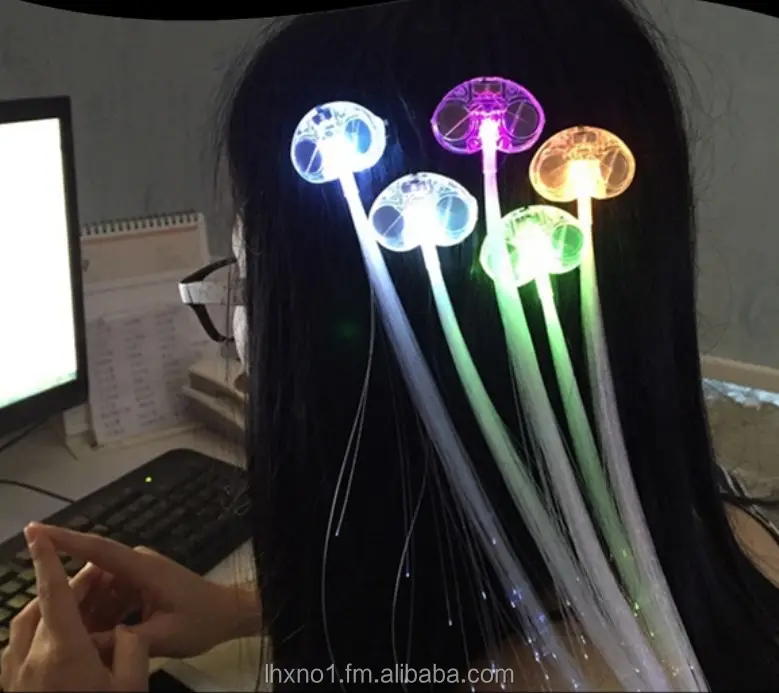 2016 hot selling party supply /holiday gift Newest Interesting Led Light Up colorful Hair Clips