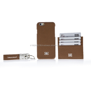 เคสกระเป๋าสตางค์หนังแท้แบบพรีเมี่ยมสำหรับ iPhone & Samsung ชุดออกแบบตามสั่งพร้อมพวงกุญแจขาตั้งช่องเสียบการ์ดแบบแม่เหล็ก - Product Image 1