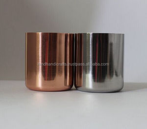 Frascos de Metal para Velas de Cera de Soja, Recubiertos de Cobre, con Tapa y Perilla de Latón, Hechos a Mano, de 16 Onzas, para Velas Aromáticas - Product Image 6