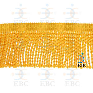 Frange de drapeau personnalisée en or jaune OEM, frange de drapeau tendance en soie, polyester, coton, fil métallique, fil doré et fil de bullion - Product Image 6